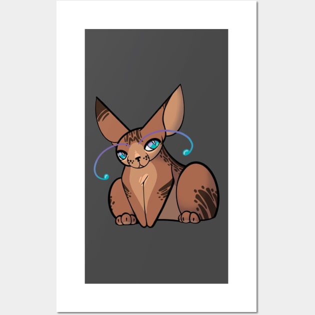 Silent Judgment Brown Tabby Alien Cat :: Canines and Felines Wall Art by Platinumfrog